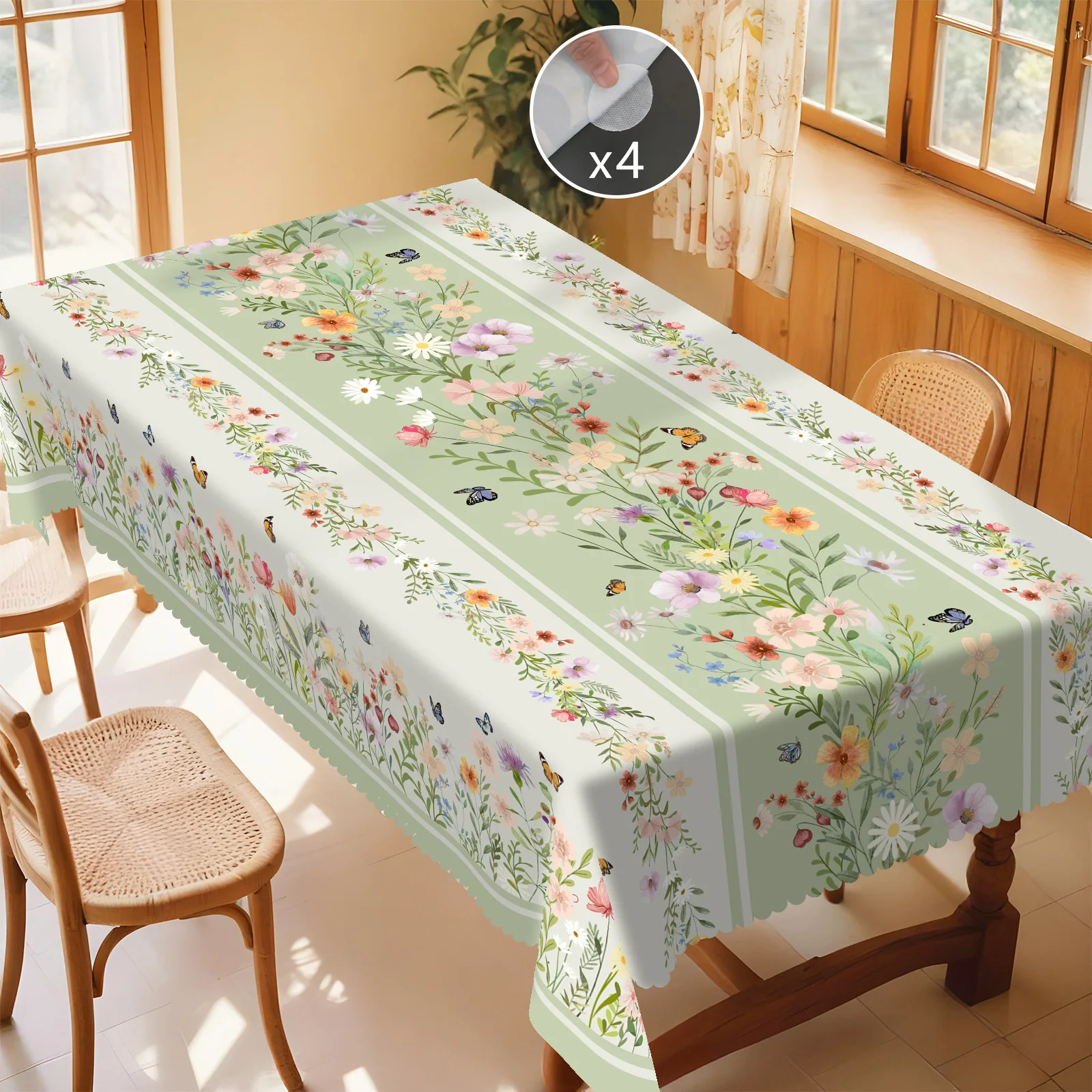 Spring Floral Themed Tableclot - Coffee Tea Etc recension och pris