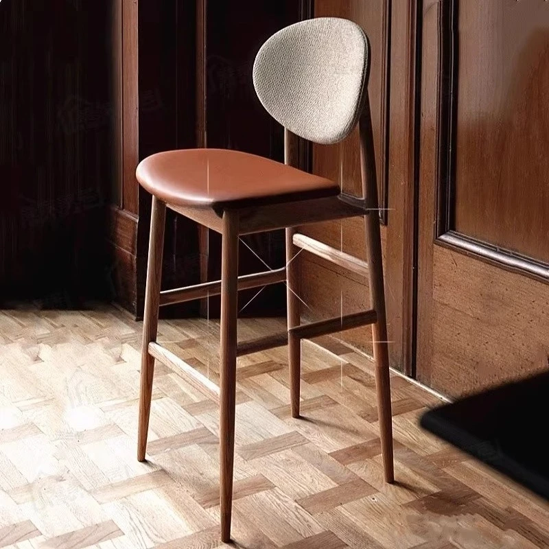 

Restaurant Wood Bar Chairs Stool Modern Simple Nordic Aesthetic Commercial Height Designer Sillas Para Barra Kitchen Furniture