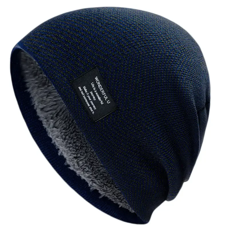 

Unisex Reversible Knitted Beanie Hat Winter Beanies, Pullover Warm Casual Windproof Skullcap