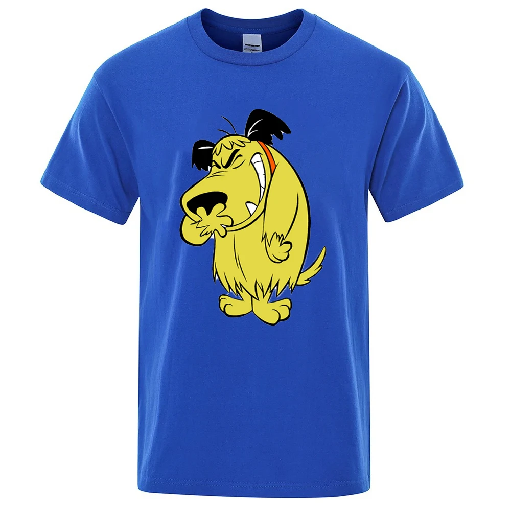 Muttley T shirt Cartoon Funny Cotton Laughing Dog Humor Hihi Heehee Haha Fashion Street T-shirt Men Brand Tee Shirt