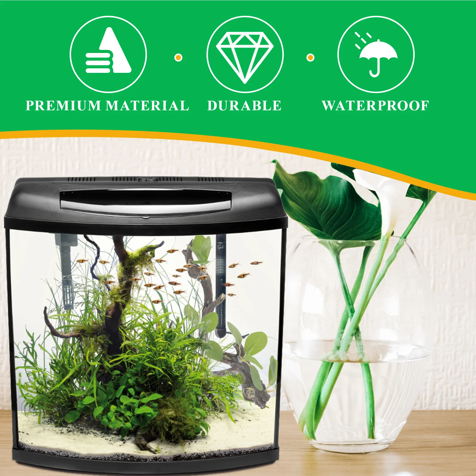 

Terrarium Artificial Resin Branch Climbing Decor for Reptiles Fake Branch Aquarium Decoration with Suction Cups