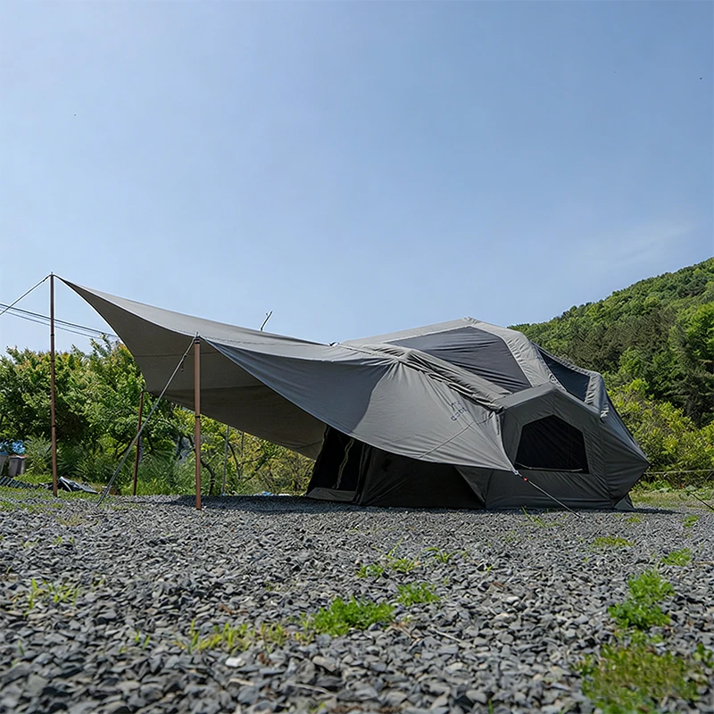 Bestona Air Tent-Gray Inflatable Camping Tent Four Season Luxury Unique 3-8 Person Outdoor Family Inflatable Tent