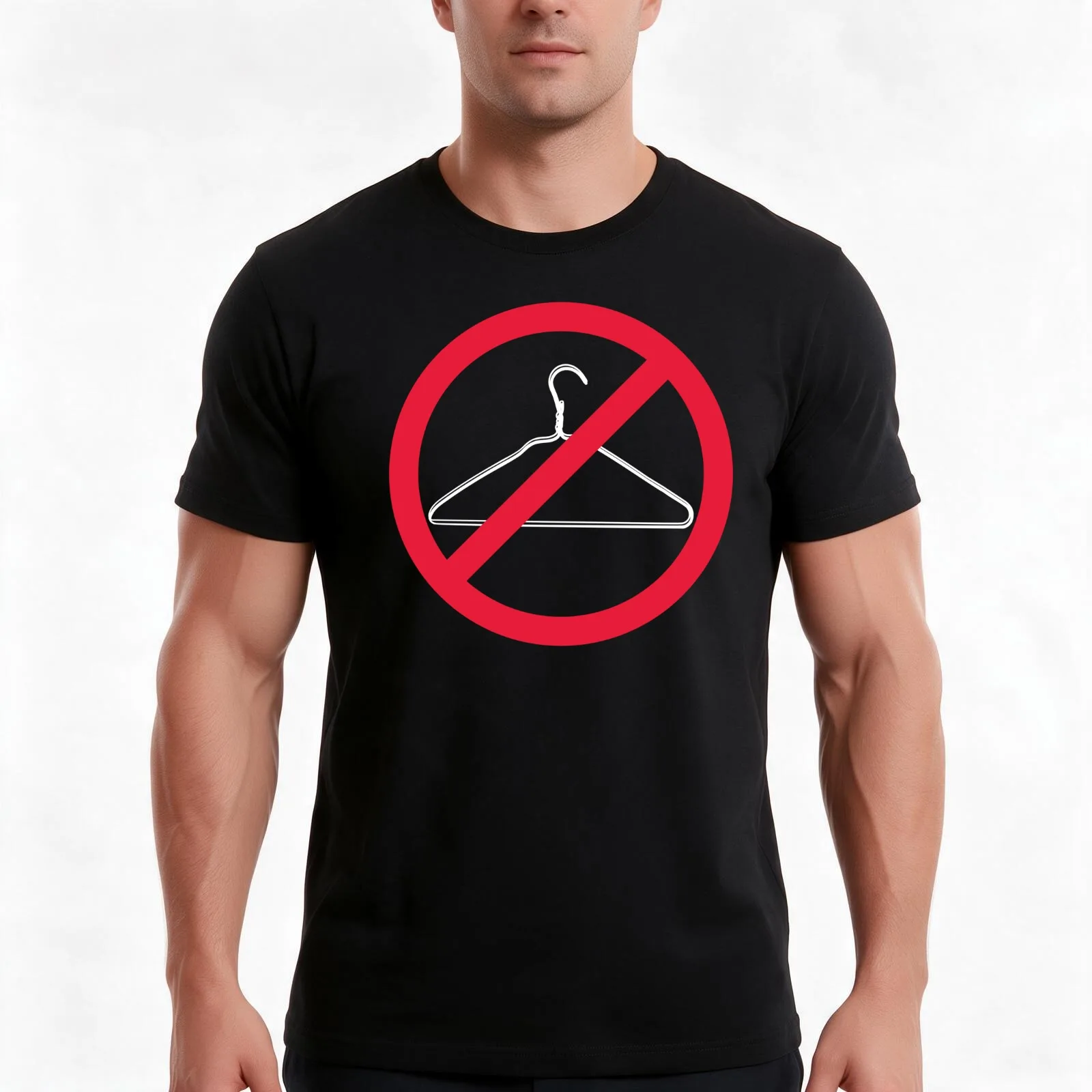 Warning, Do Not Force People to Use A Coat Hanger to Abort -Red Line Through a Coat hanger. Pro Choice-My Body My Choice T-Shirt