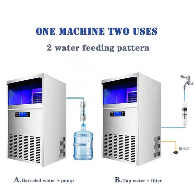 Cube Ice Machine High Output 220v/50hz 40KG/day Production Wholesale Commercial Ice Machine Snack Machine
