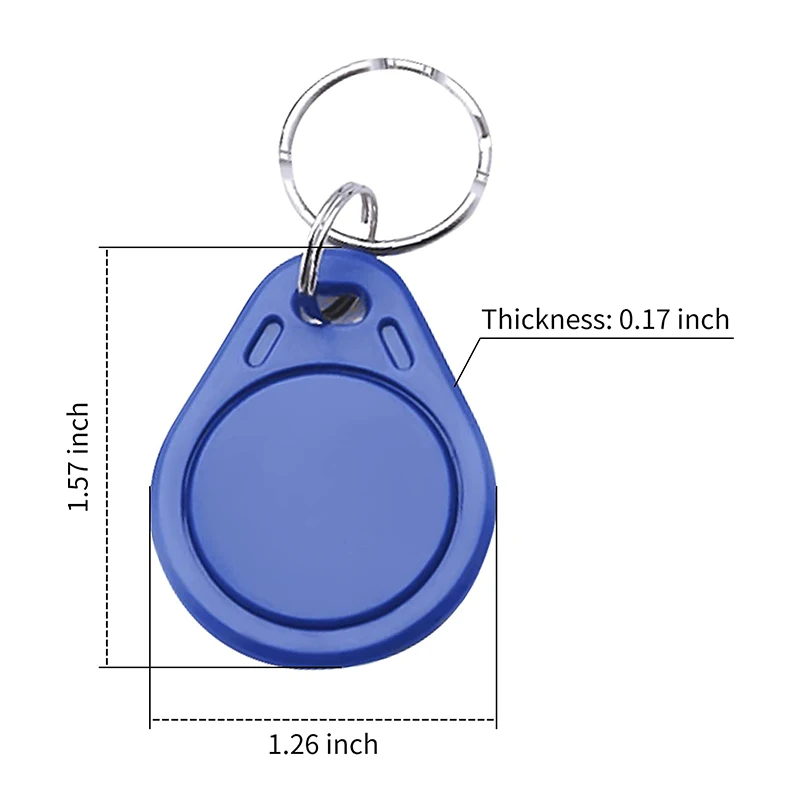 Porte-clés RFID pour système de contrôle d\'accès, lecture seule, carte à puce IC de proximité, jeton d\'étiquette, S50, 100 MHz, 10 pièces, 50