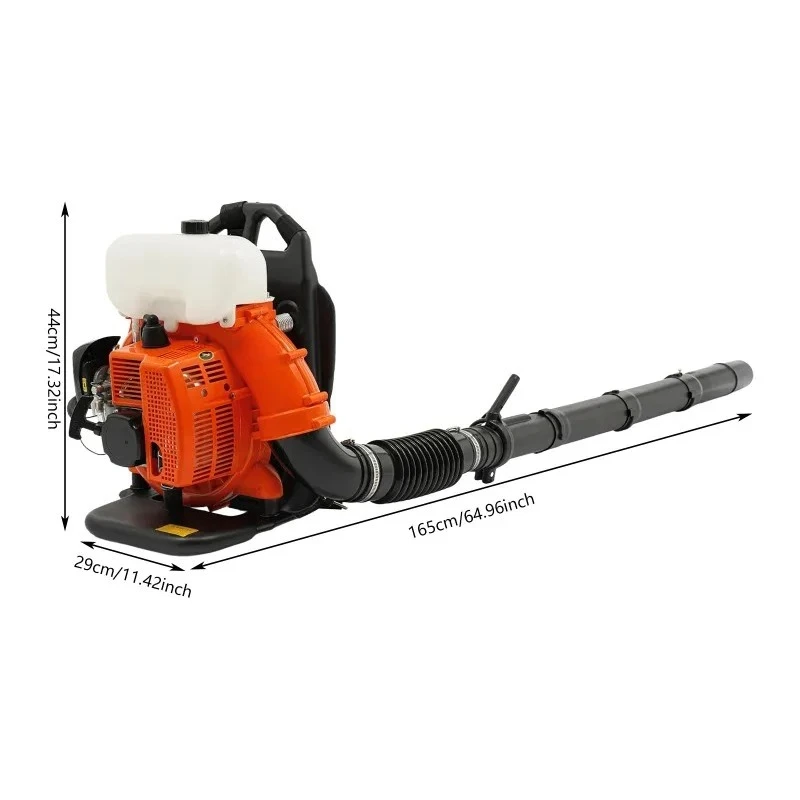 Backpack  Leaf Blower, 2.135kW Backpack  Blower Air-cooled, 2-stroke 41.5cc Leaf Blower for Lawn & Yard