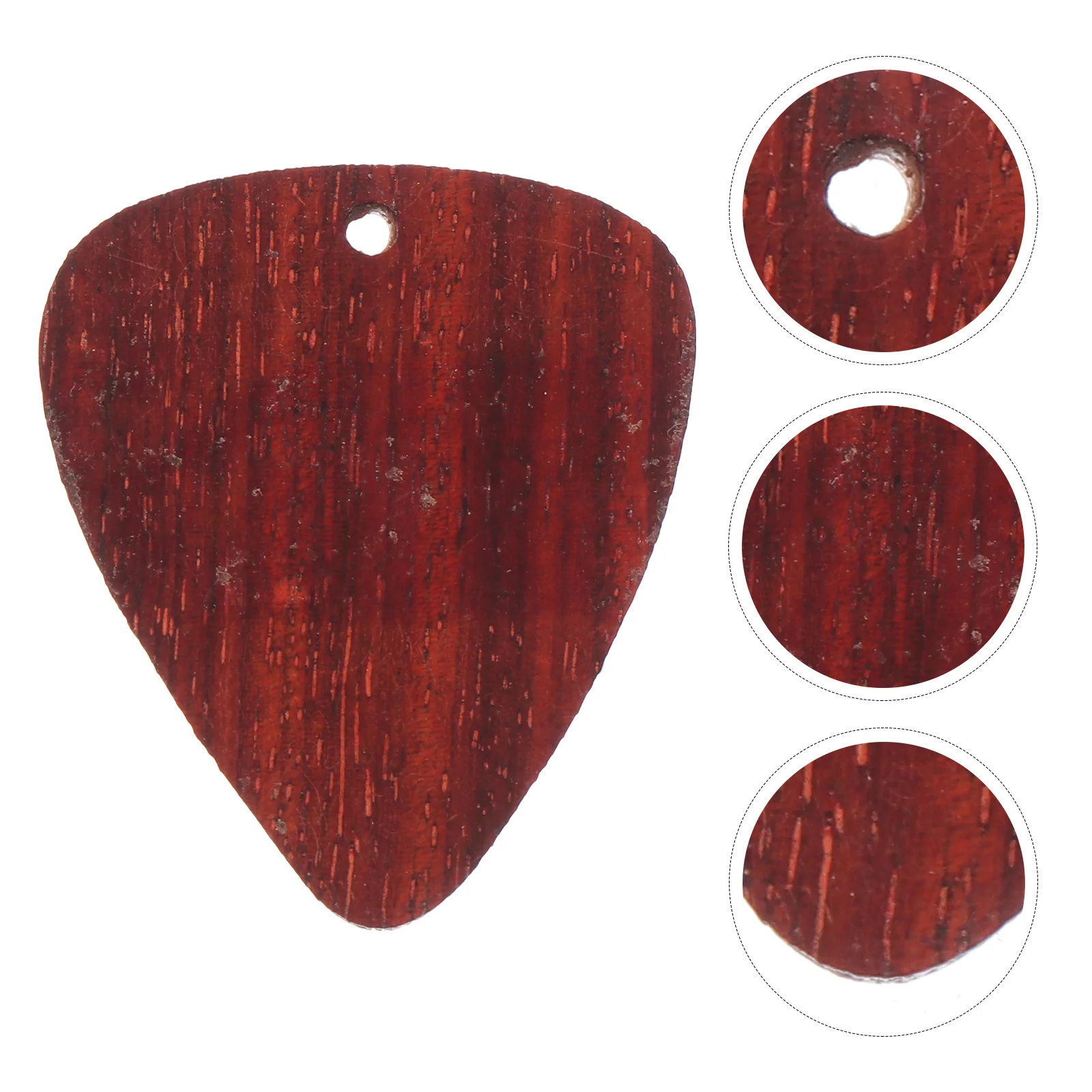 Wooden Pick Necklace Creative Decor Adorable Pendant Bass Guitar Shaped Music Instrument Useful Fingertip Guard Simple Plectrum