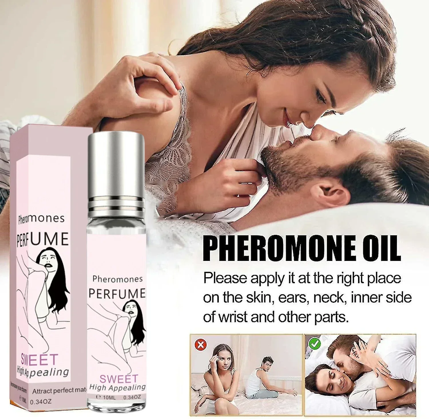 Perfume de feromonas para coqueteo sexual, Perfume en espray de aceite esencial para citas para mujeres