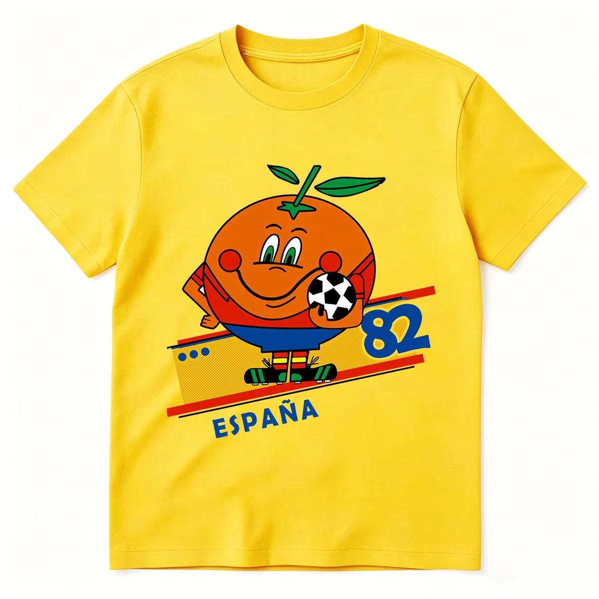Naranjito Espana 82 Spanien Maskottchen 1982 Fußball Lustiges T-Shirt Herren Damen Kleidung Mode Übergroße Kurzarm-T-Shirts – Detail 9