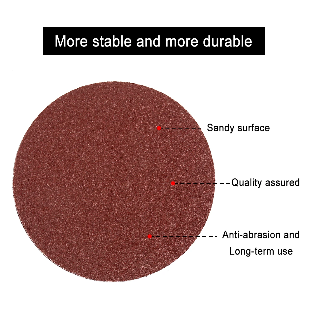 Car Sanding Paper Set 5 Inches 60/80/120/240 Grit Polishing Sandpaper Metal Polished Woodworking Tools Dremel Accessories