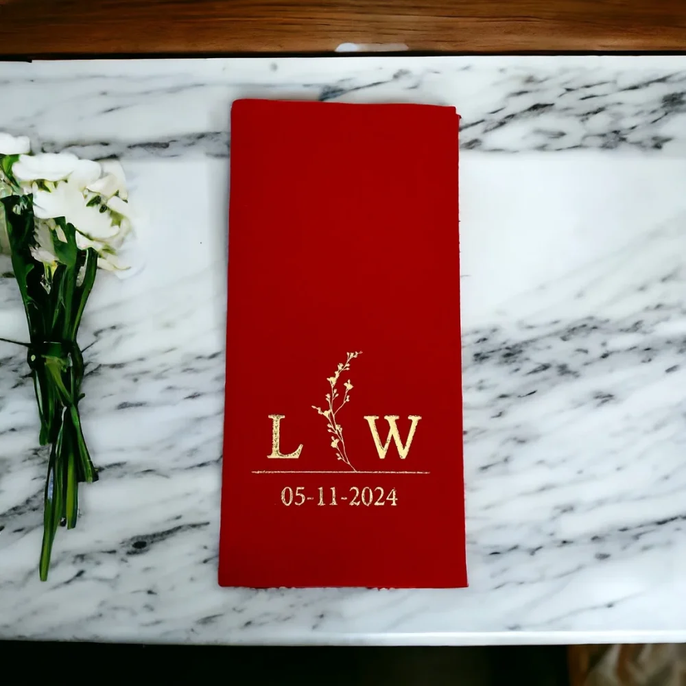 50 Uds. Servilletas de boda personalizadas, boda, tela texturizada y se siente como lino, Servietten Hochzeit