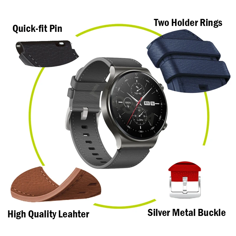 Bao Da Chính Hãng Ban Nhạc Cho Đồng Hồ Huawei Watch GT3 GT2 GT 2 3 Pro Runner 46Mm Dây 22Mm Đồng Hồ Thông Minh Smartwatch Watchbands easyfit Chính Thức Vòng Tay
