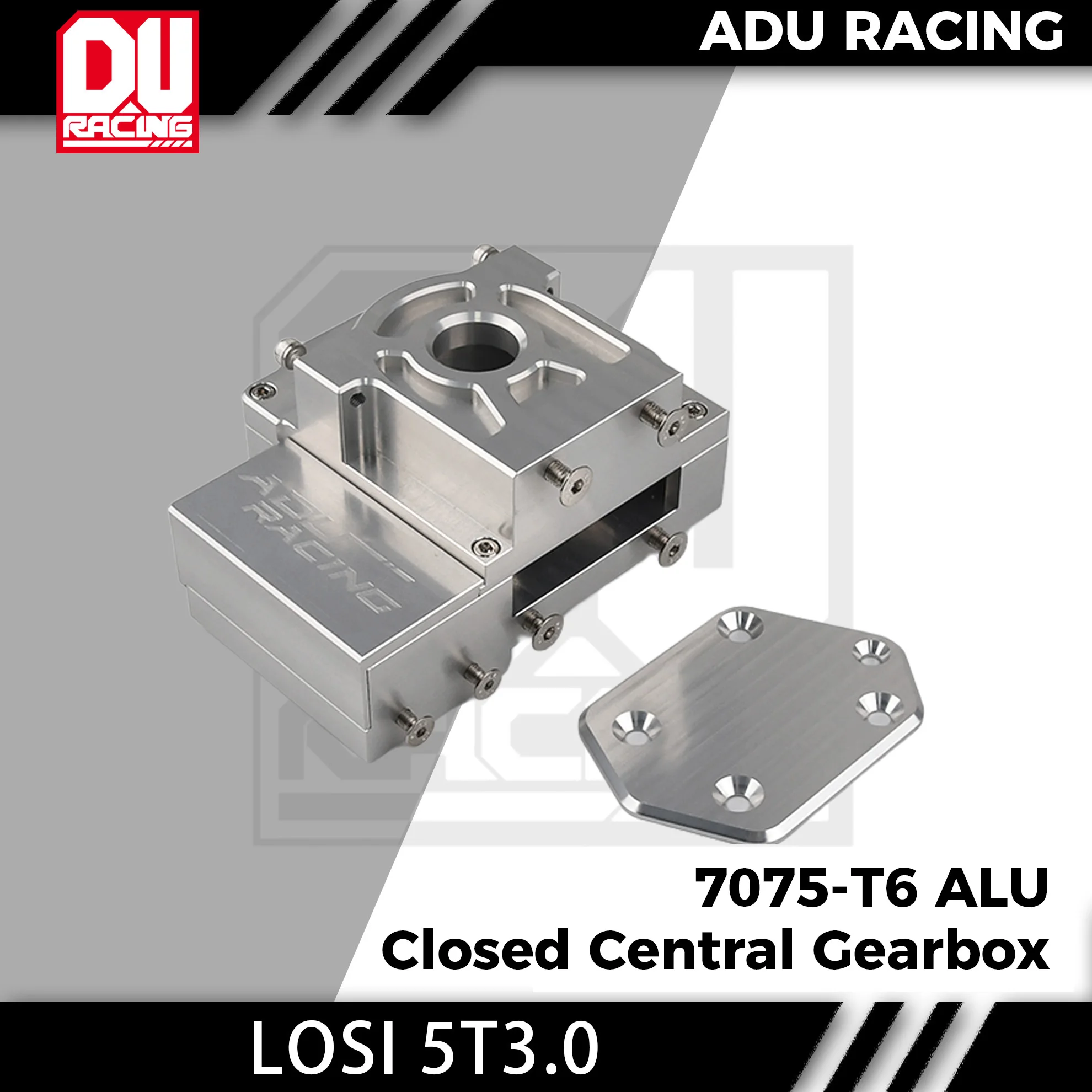 ADU RACING 7075-T6 ALU CLOSED CENTER GEARBOX FOR LOSI 1/5 5IVE-TE 3.0 5T 3.0