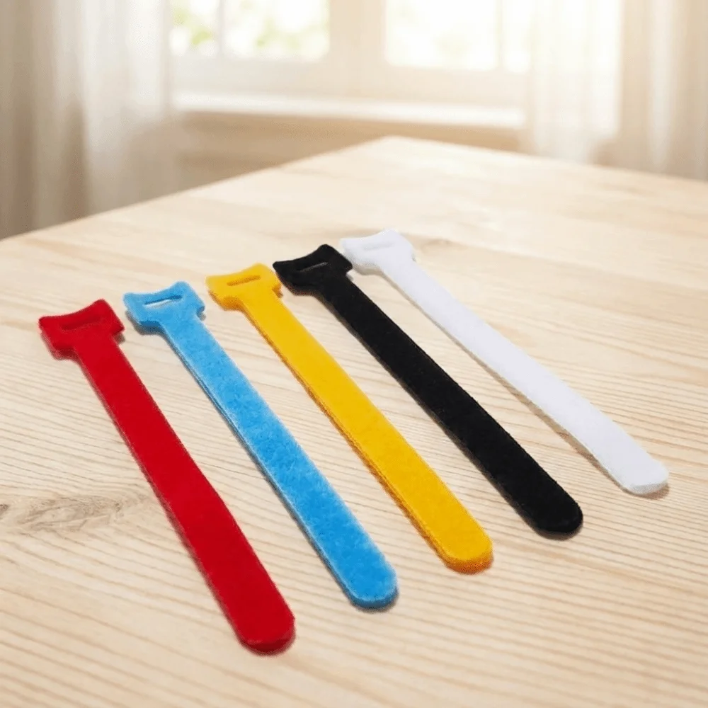 50Pcs T/Cat Shaped Cable Ties Reusable Adjustable Cord Ties Self-Adhesive Multi-Purpose Wire Organizer DIY Projects