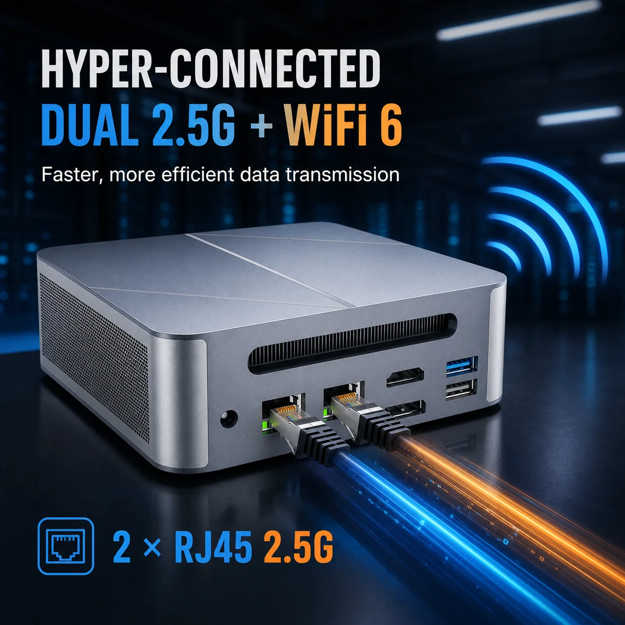 Ninkear M8 Mini PC AMD Ryzen 7 8745HS, Radeon 780M Graphics, 16GB DDR5 1TB SSD, 8K or Triple 4K Display, USB-C, USB 3.2, HDMI, DP 2.0, 2.5G LAN, WiFi 6, Windows 11 Pro