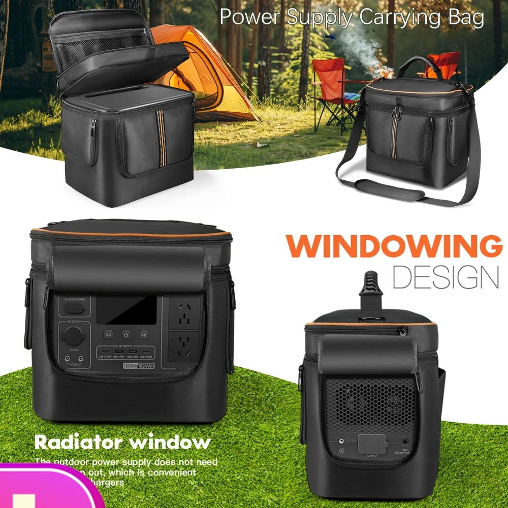 Compatible with BLUETTI Elite 100 V2 Power Station Carrying Case with Adjustable Shoulder Strap Shock Resistant Travel Bag