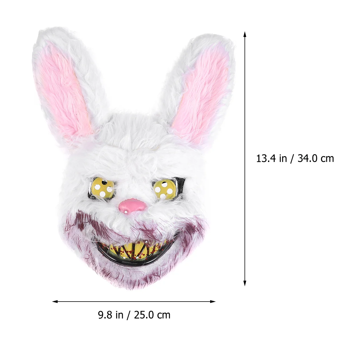 قناع أرنب مخيف عالي الجودة مريح مناسب لمعظم قناع حفلات الهالوين التنكرية الليلية #6