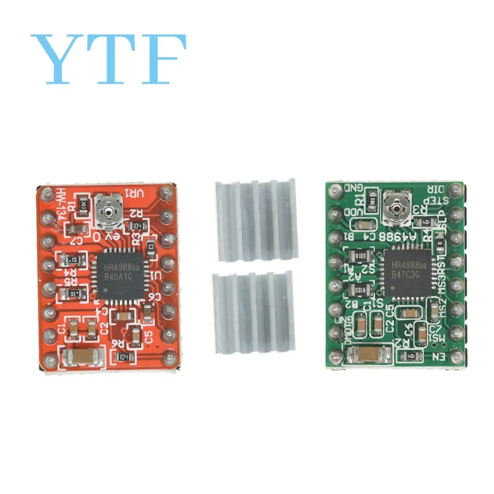 5Pcs/Lot Stepper Driver A4988 Stepper Motor Driver + Heat Sink With Sticker Drop