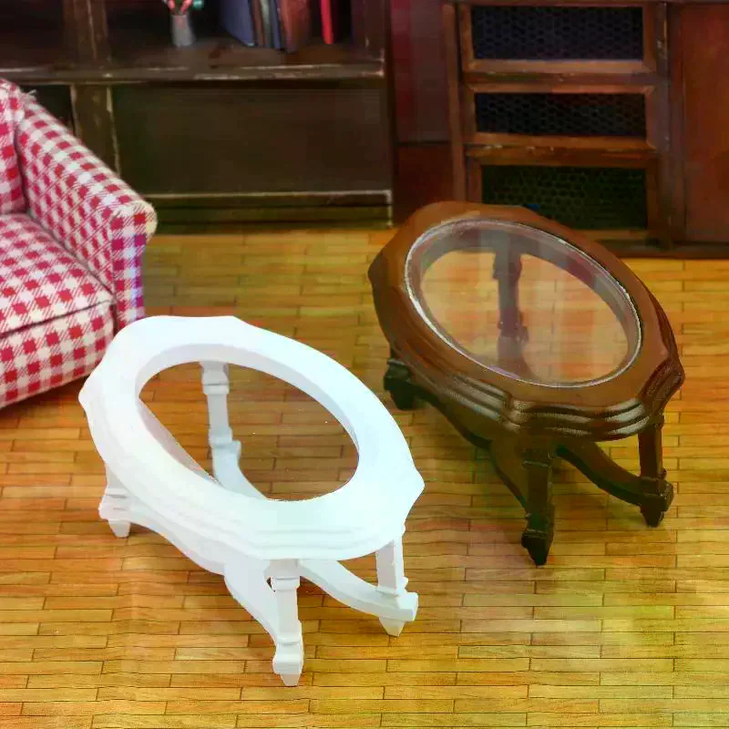 1/12 Dollhouse Simulation Coffee Table Model Dollhouse Living Room Furniture Decoration Micro Scene Construction Props