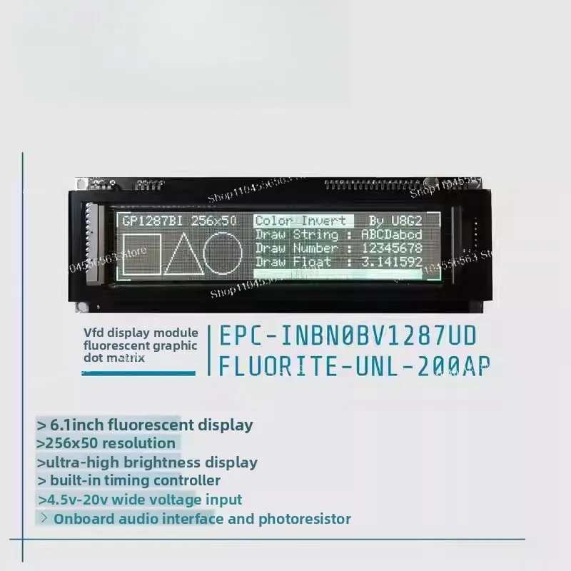 6.1inch VFD Fluorescent Screen, 256×48 Graphic Dot Matrix Display Module, STM32 Development Board Compatible