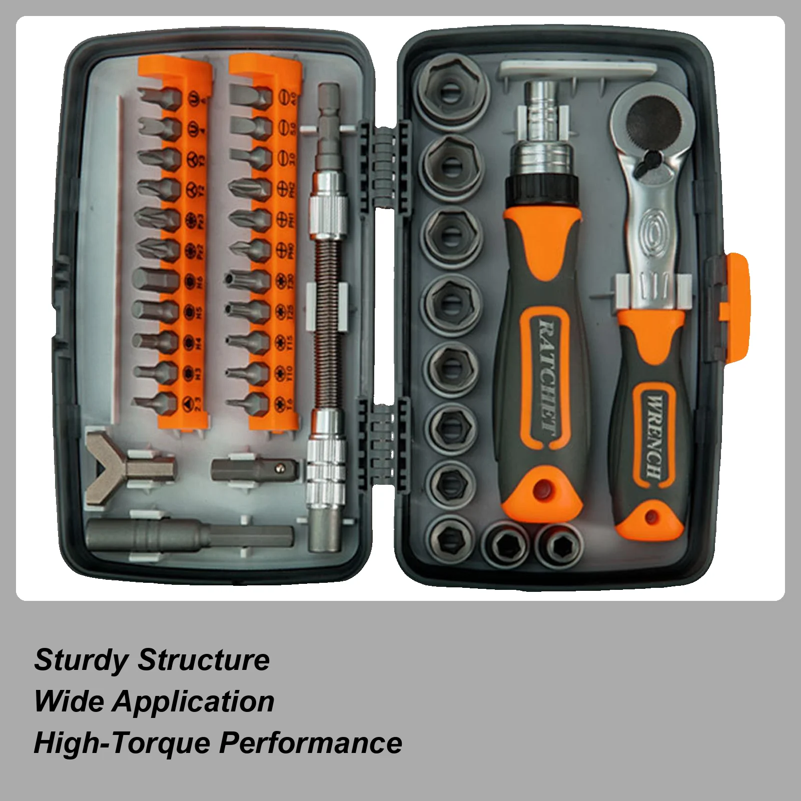 

Ratcheting Screwdriver Set 38 In 1 Magnetic Ratchet Screwdriver Non-Slip Precision Tool Wrench Adapter 10 Sockets 22 Bits For