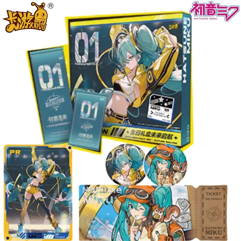 

KAYOU Hatsune Miku, открытка, медаль, лазерный билет, парусный спорт в будущее, подарочная коробка, анимационная мультяшная периферия, игрушка в подарок, оригинальная коробка