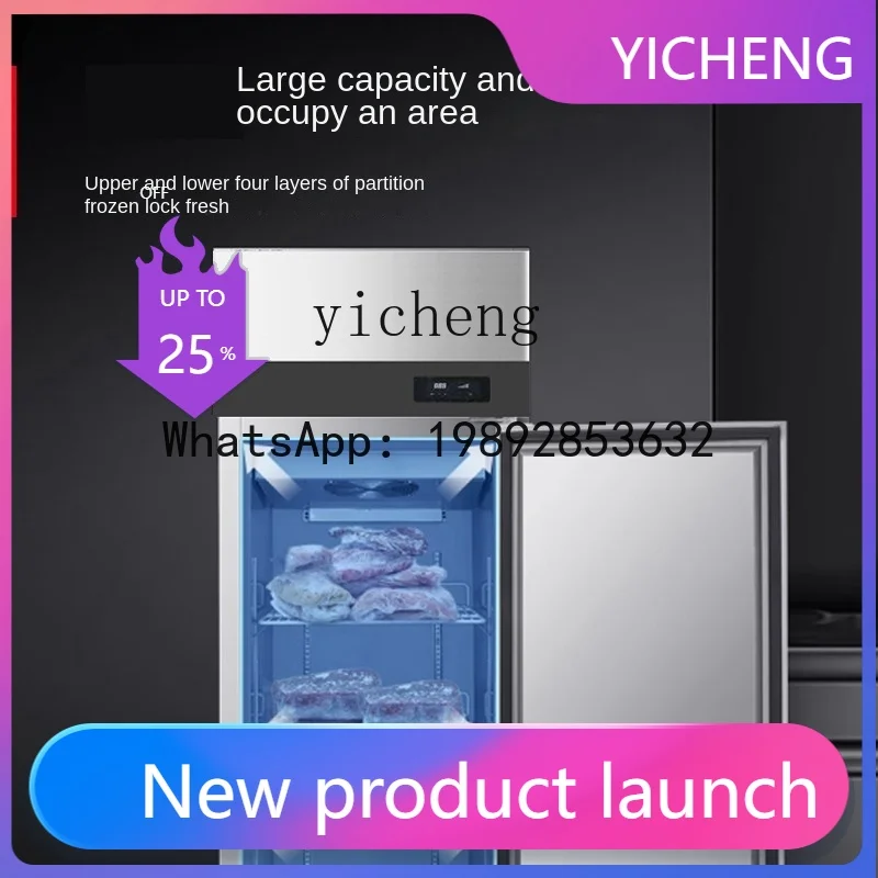 

S5 Air Cooling Frostless Two-Door Refrigerator Commercial Vertical Refrigerated Cabinet Freezer Cake Strip Freezer