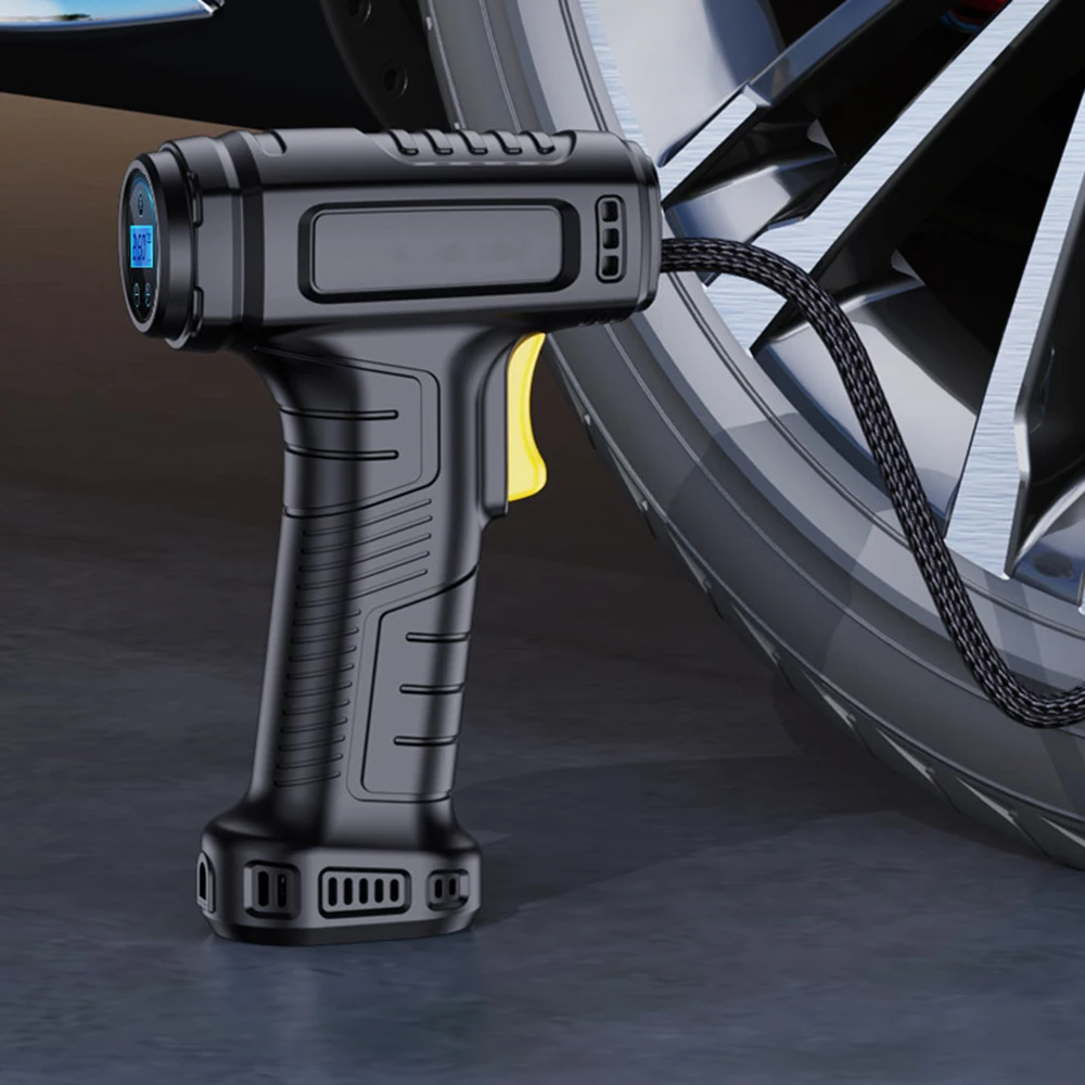 

Электрический автомобильный насос со светодиодной подсветкой, малошумный автоматический насос для накачивания шин для велосипедных автомобильных шин