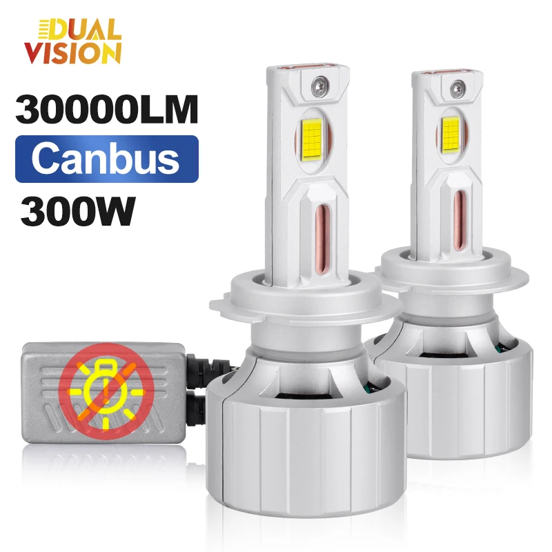 

300W F9 H7 Светодиодные лампы для фар 30000LM H4 H11 H3 9005 HB3 9006 HB4 9012 Светодиодные супер яркие чипы CSP 6000K Автомобильные лампы Противотуманные фары