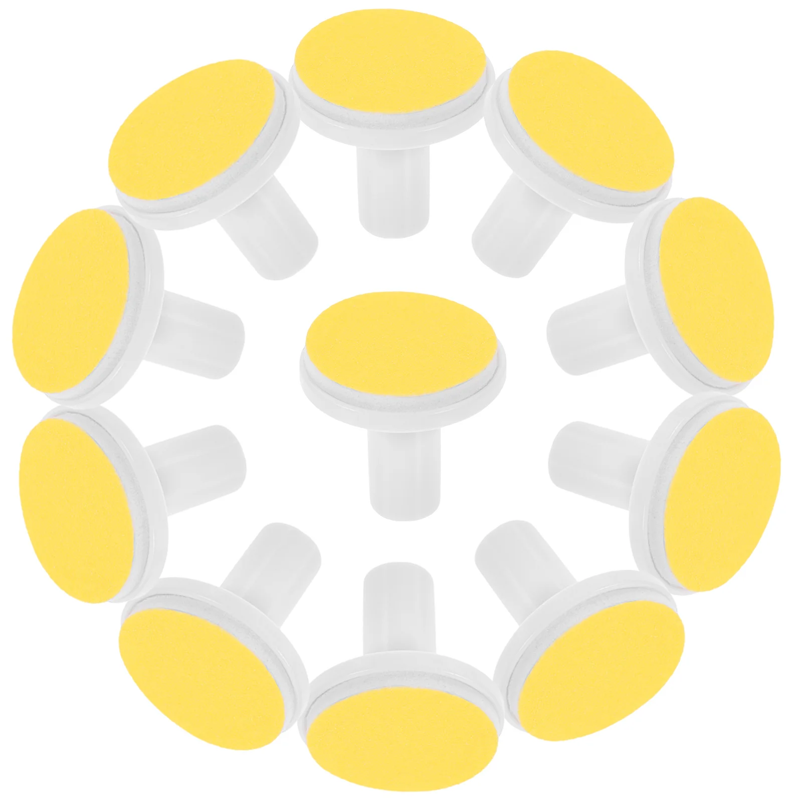

12pcs Electric Nail Grinder Heads Yellow Durable Replacement Pads for Adult Nail Trimming Longevity Accessories Compatible