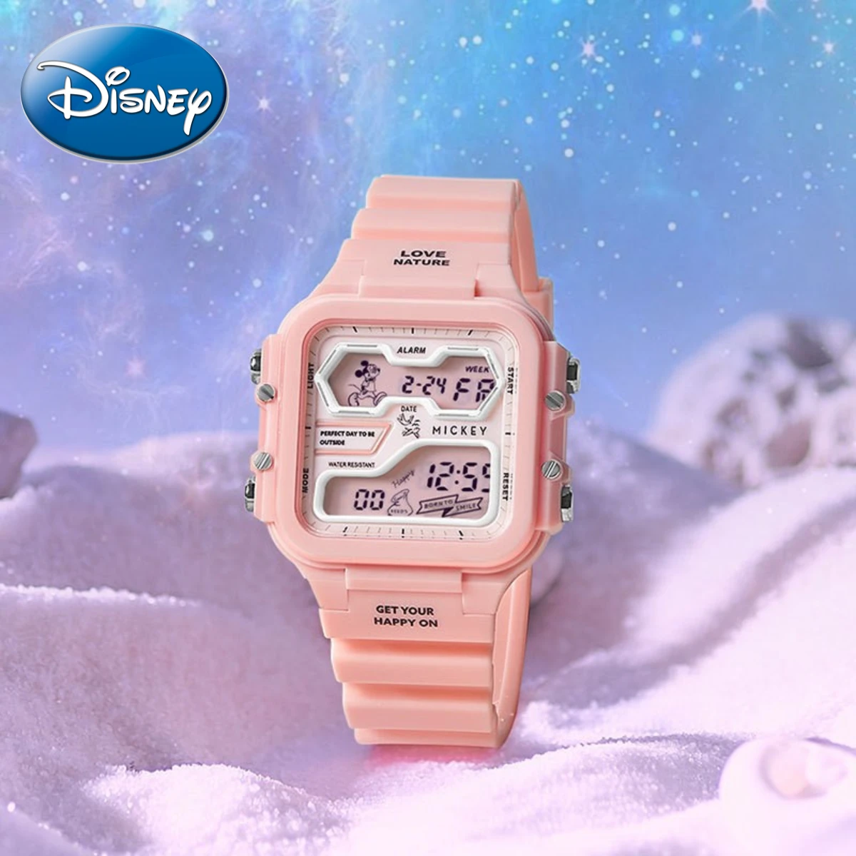 Disney Mickey Multifunctional Children's Electronic Watch School Girls Boys Waterproof Digital Clock With Box Relogio Masculino