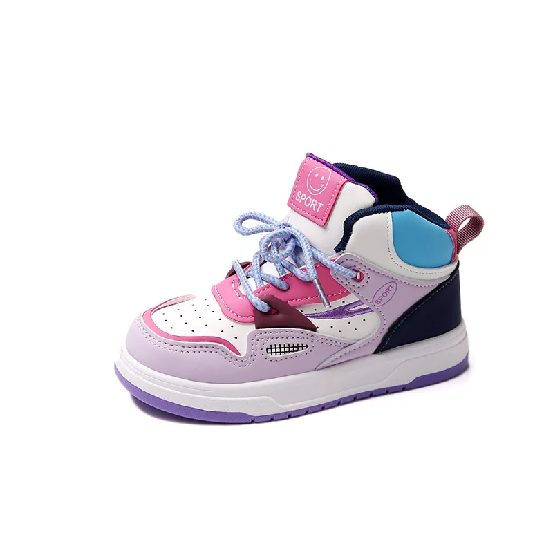 

WISHTIME Children's sports casual shoes, basketball high top comfortable shoes