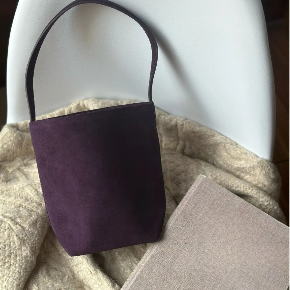 

Korean Autumn Winter Retro Suede Single Shoulder Bucket Bag Ins Versatile Women's Handbag