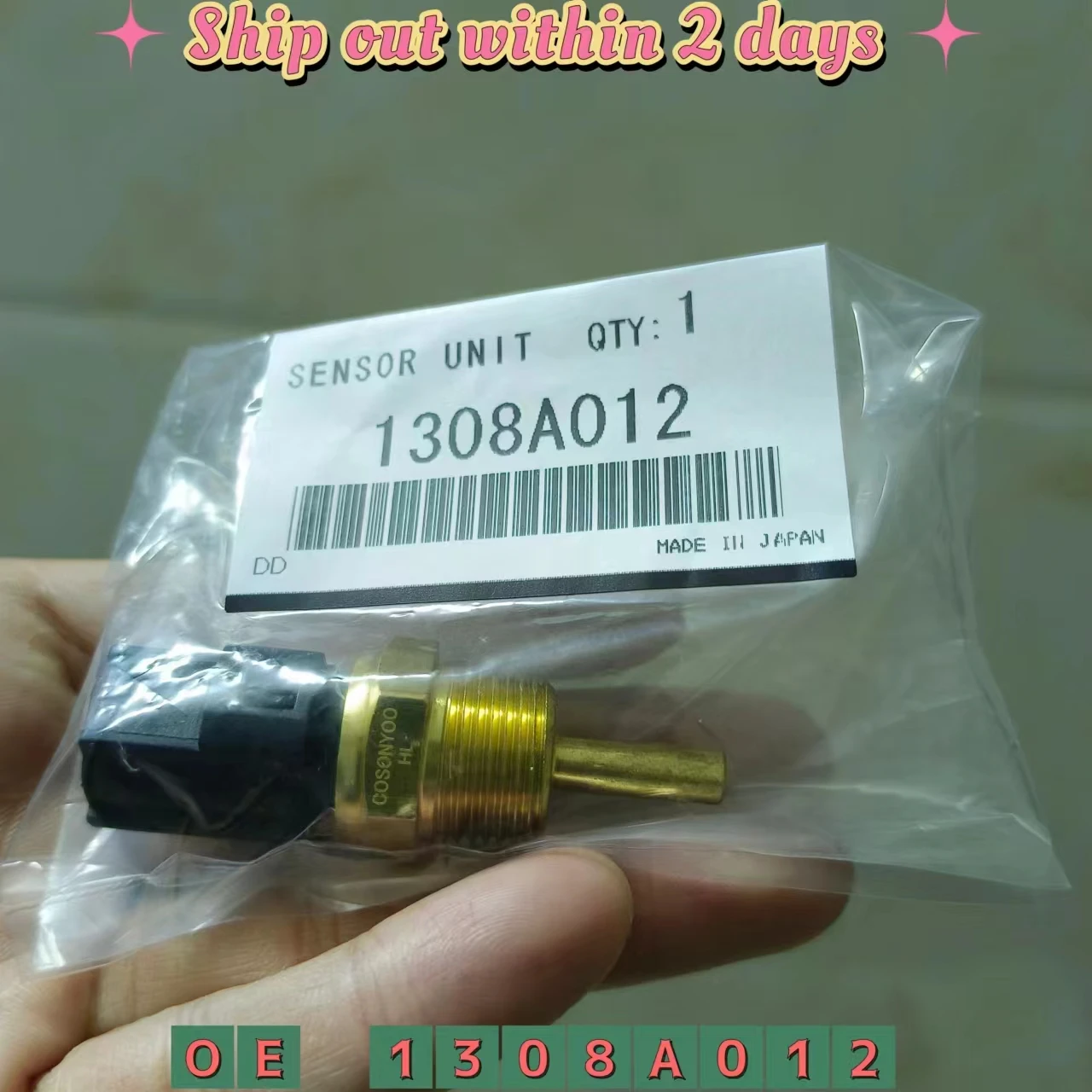 Coolant Water Temperature Sensor For Mitsubishi PAJERO MONTERO Sport Lancer L200 OEM 1308A012 MD177572 1338G4