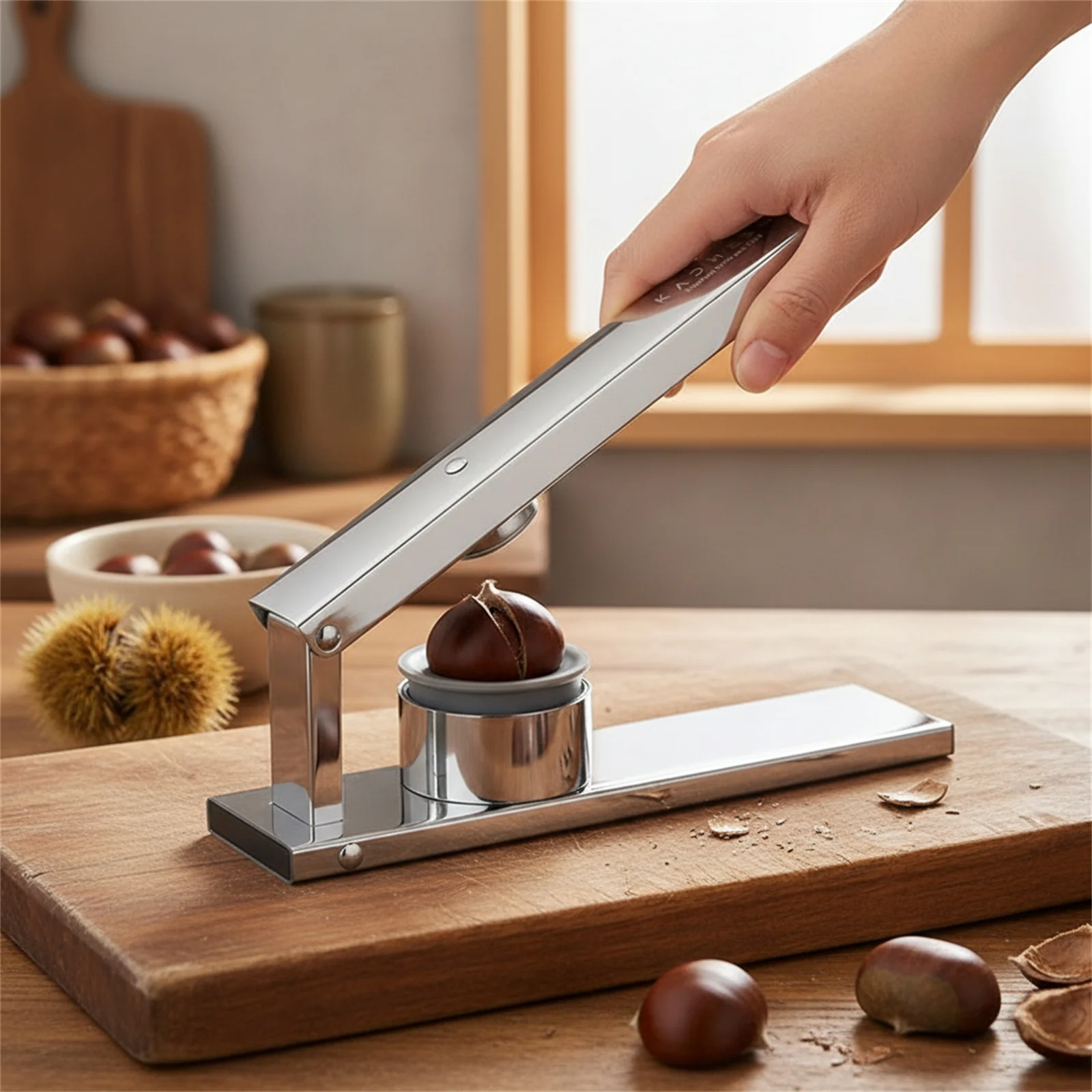 Chestnut Cutter Durable Stainless Steel Household Nut Cracking Tool for Nuts Removal