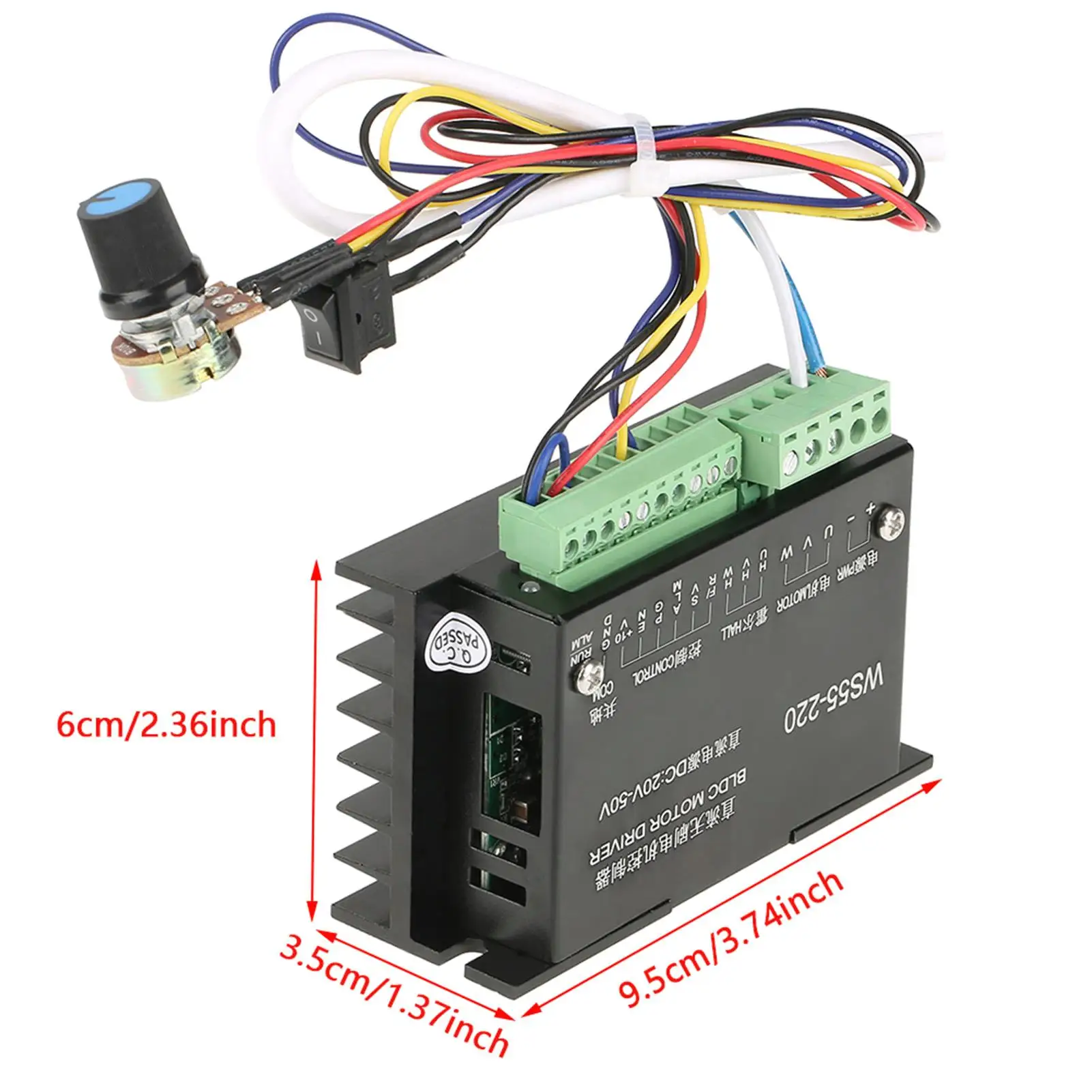 Imagem -04 - Cnc Motor Driver Controller para Bldc Spindle Step Motors Ws55220 48v 500w