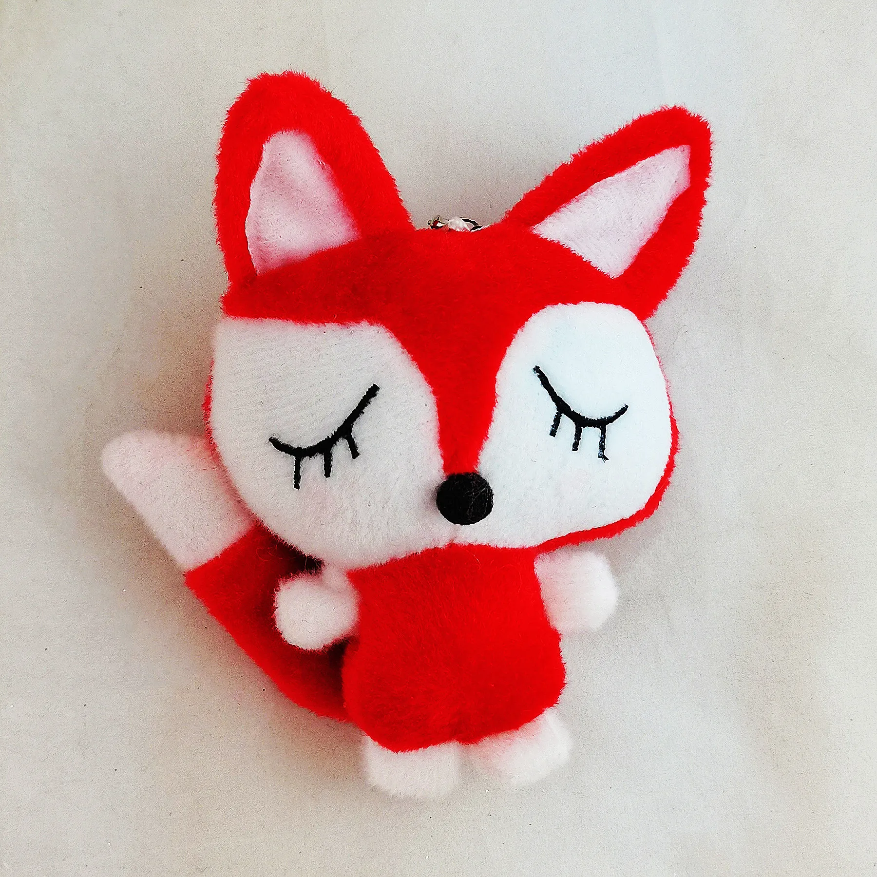 Little Fox Car Keychain Pendant Cute Plush Foxes Charm Wild Animals Doll Foxs Gift Bags Ornaments Female Dolls Dol Holiday Gifts