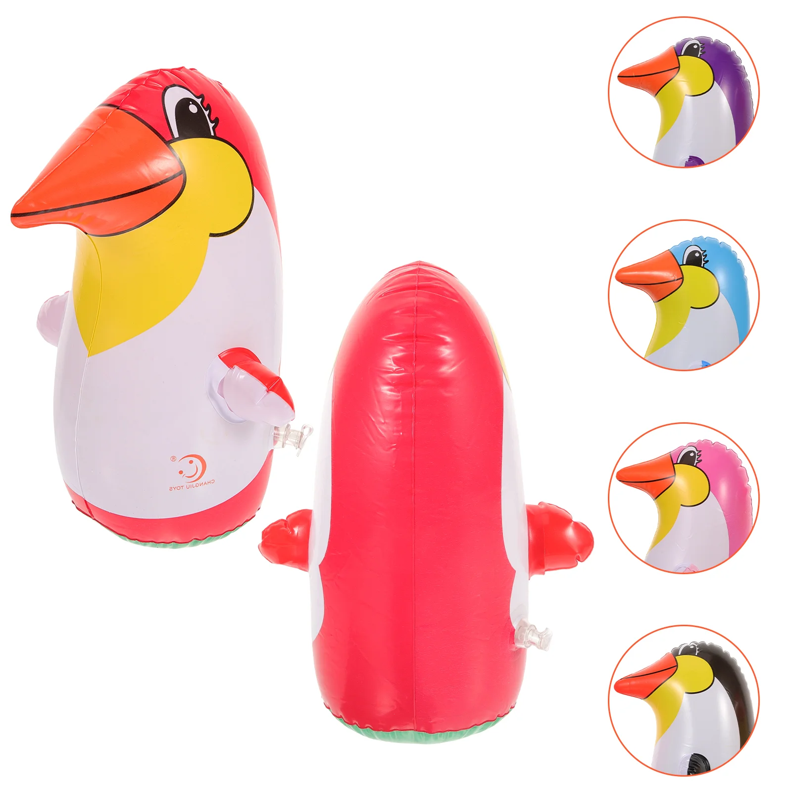 5pcs Inflatable Punching Penguin Toy Tumbler Roly-poly Toys Party Accessory for Kids Random Color punching toy