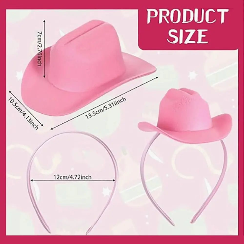 Copricapo Cappello da cowboy Fascia Accessori per capelli Copricapo Cappello da cowgirl Cerchio per capelli Strumenti per lo styling Copricapo per feste Festival Fascia per capelli