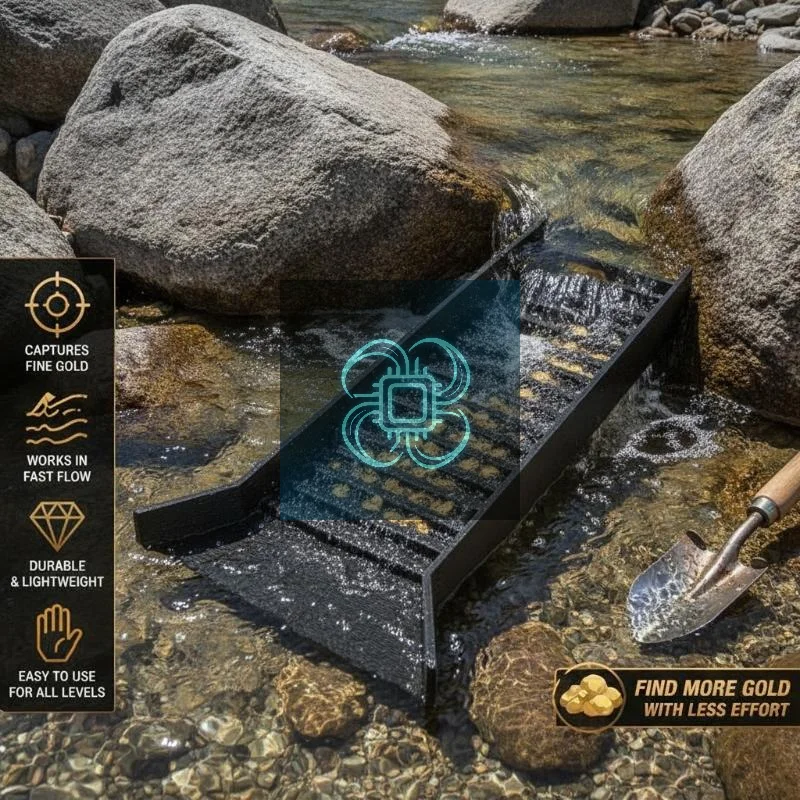 Portable Sluice Box Lightweight Gold Panning Tool Reliable Mining Equipment for Adults Beginners Outdoor Weekend Trips
