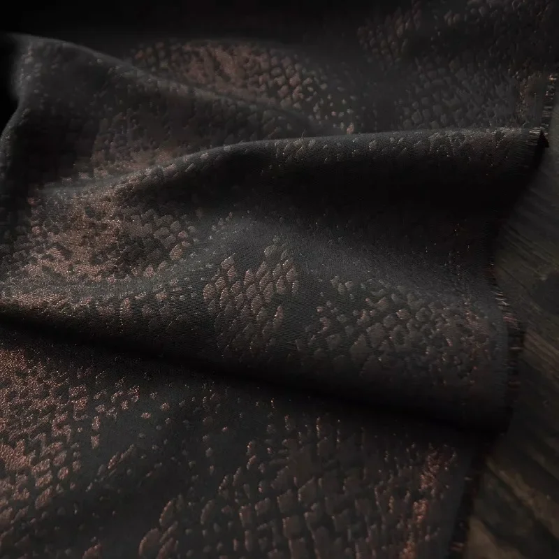 الذهب سلك الجاكار النسيج بيثون نمط Hanfu البوليستر مادة الاكريليك الجملة القماش DIY بها بنفسك الملابس الخياطة بالمتر #1