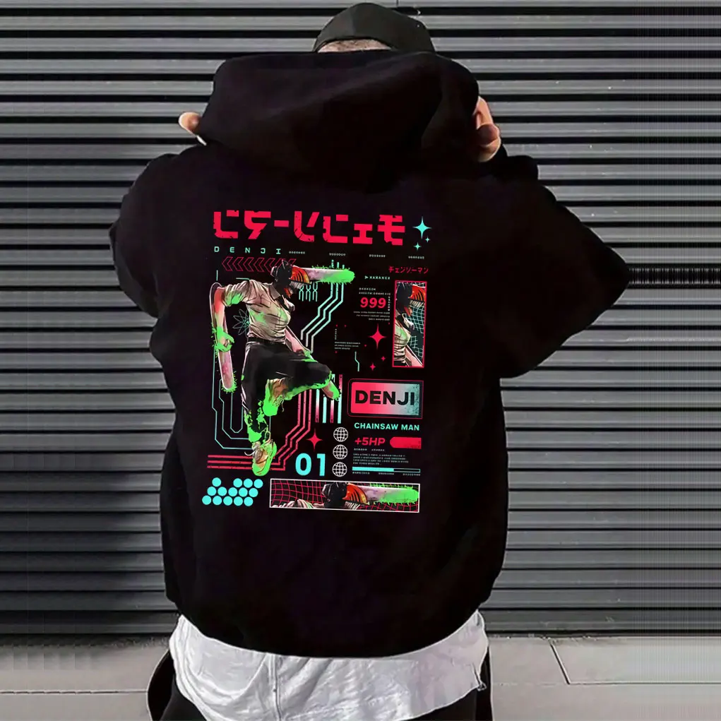 

Japanese Anime Chainsaw Man Denji Pochita Graphic Hoodie Men Women Manga Casual Oversized Sweatshirt Fashion Vintage Tracksuit