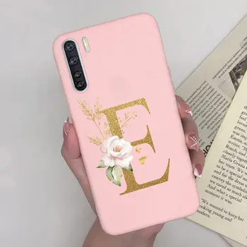 Pouzdro na telefon OPPO A91 F15 Reno3, měkké silikonové matné, s potiskem 26 písmen, odolné proti pádu, zadní kryt pro OPPO A 91 F 15 Reno 3 10 nejlepší prodej Zadní kryt OPPO F15 - №6