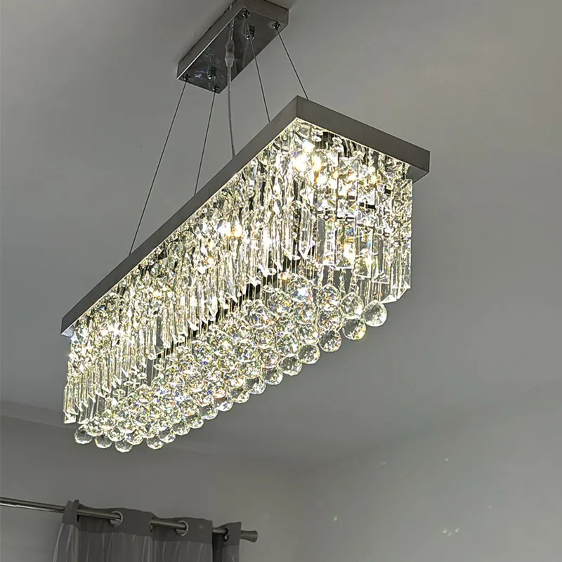 Woonkamer-lámpara colgante de cristal LED para el hogar, luces colgantes modernas para comedor, sala de estar y dormitorio