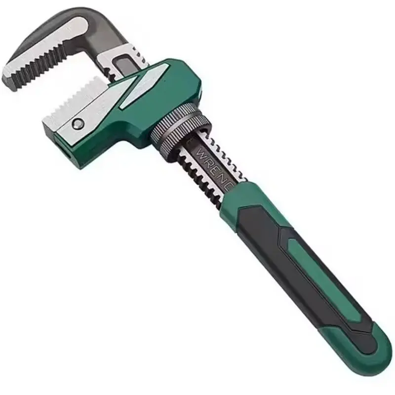 [NEW!A47U】 Right-Angle F Type Pipe Wrench Wide-Jaw Adjustables Auto Repair Plumber Tool Wrench