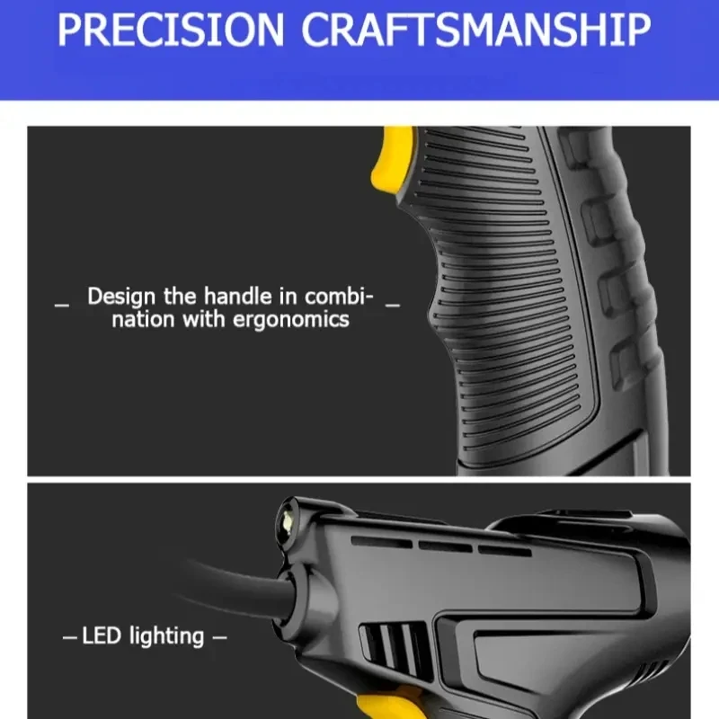 150PSI ไร้สายปั๊มลมรถยนต์มือถือจอแสดงผลดิจิตอลอัจฉริยะไฟฟ้าแบบพกพาปั๊มลมยางสําหรับรถยนต์/จักรยาน