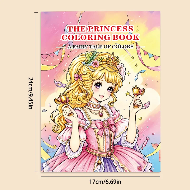 Princess Coloring Book for Girls, A Fairy Tale of Colors, Kids Princess Colouring Pages, Children Activity Book, Gift for Girls