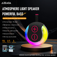 Azeada AZ-S12 Portable Bluetooth Speaker Aurora Dazzling Color Wireless Speaker for Xiaomi Cellphone Mini PC Computer Speaker