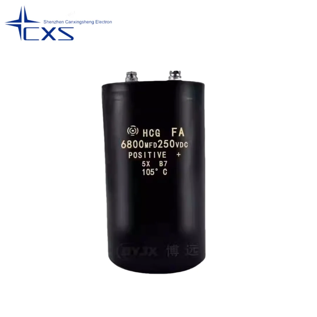 

250V6800uF Hitachi Electrolytic Capacitor Original Screw Foot 6800MFD250VDC Size 65x105/120