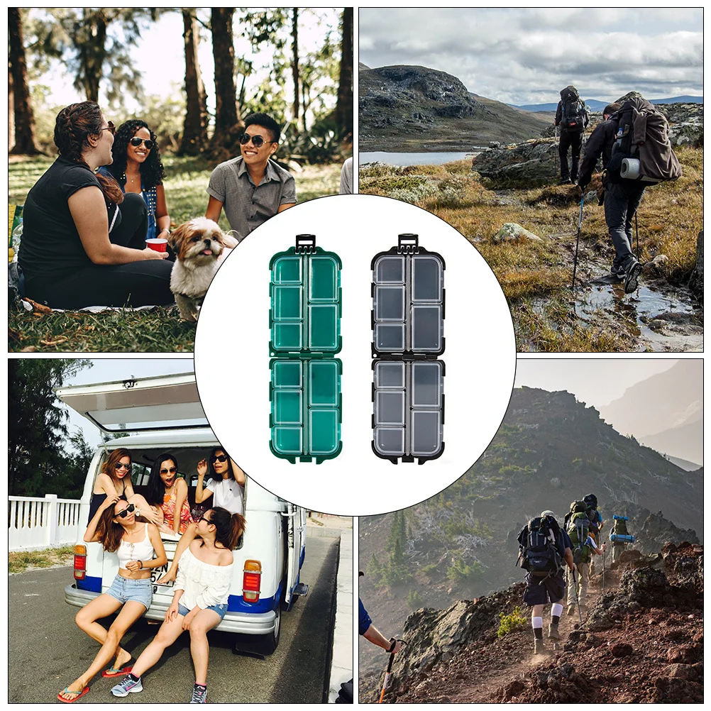 

2Pcs Fishing Hook Box Organizer Durable Plastic Case for Bait Lures Tackle Gear Storage Supplies Fishing Hook Box